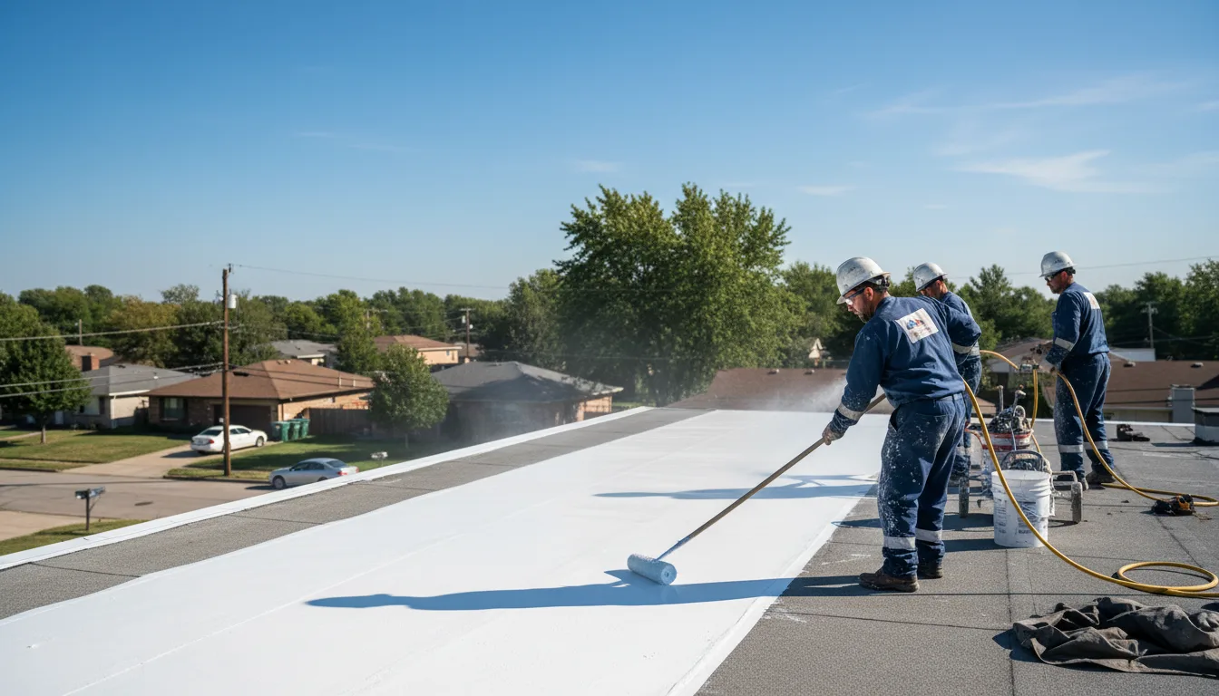 Commercial roof coating in Luthersburg, PA near me